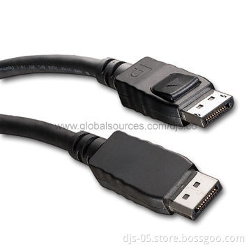 DisplayPort 20P M to M Cable, Supports 1 Lane, 1 Direction, and 4 Line Connection, RoHS Mark